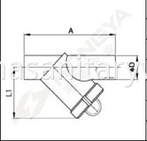 sanitary Y-type welded filter